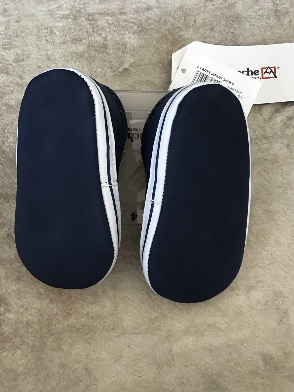Avalanche Navy and White Kids Sneakers